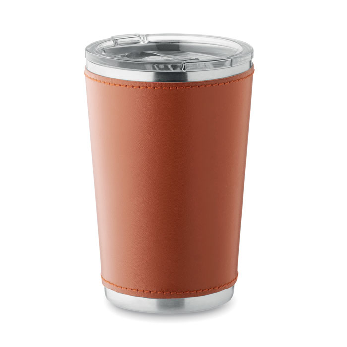 Gobelet promotionnel cuir double paroi 350ml TUMLADO Marron