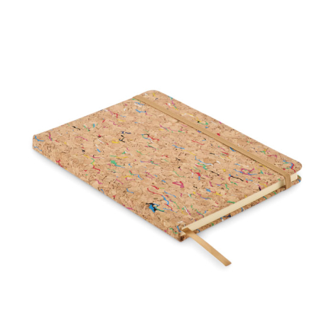 Cahier A5 en liège de couleur à personnaliser CORNOTA