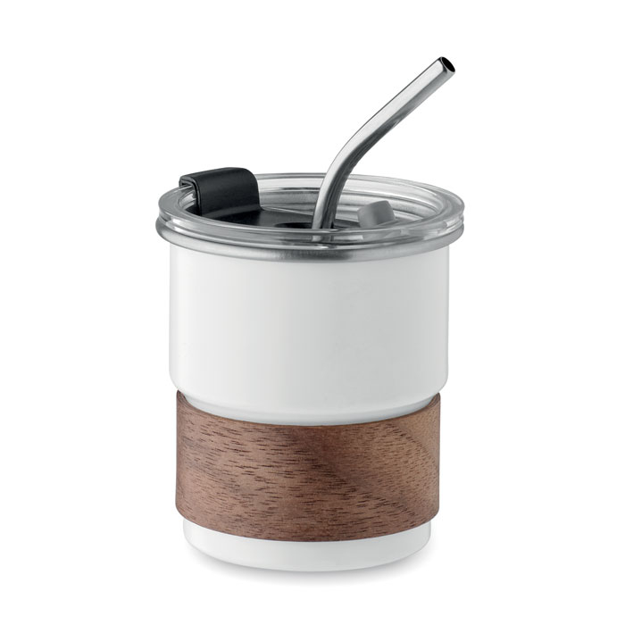 Gobelet publicitaire simple paroi 260 ml MATE Blanc
