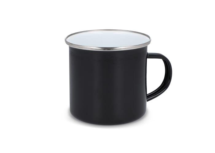 Mug publicitaire en verre dépoli 335ml Mallorca Noir