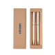 Set de stylos personnalisable paille de blé et ABS PEAT