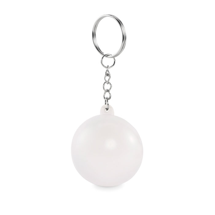 Porte-clés boule anti-stress personnalisable CIRKELY Blanc