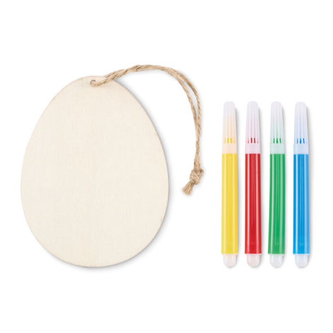 Set personnalisable de peinture sur œuf en bois DREGG