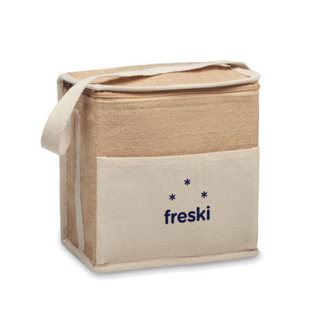 Sac isotherme personnalisé toile et jute 3L LONA