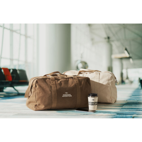 Sac de voyage publicitaire coton recyclé 450g DUFFAS COLOUR