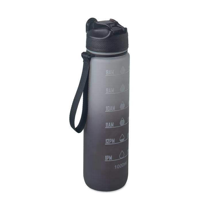 Bouteille de sport promotionnelle rPET 1L ACTIVATE Noir