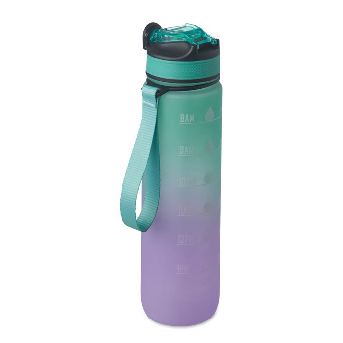 Bouteille de sport promotionnelle rPET 1L ACTIVATE Turquoise