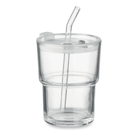 Gobelet personnalisé verre et paille 400ml SIP
