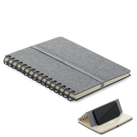 Cahier A5 publicitaire support de téléphone STRATA