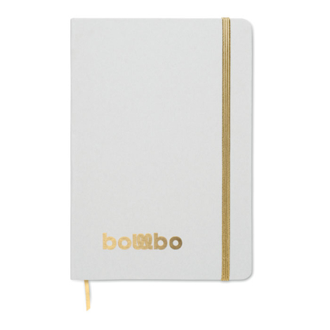 Carnet A5 coloré promotionnel recyclé ROUTE WHITE