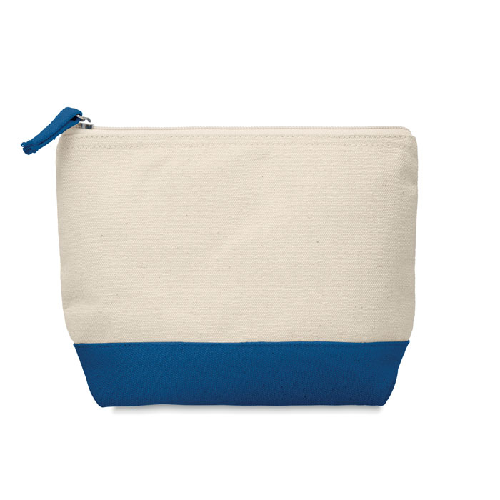 Trousse personnalisable en coton bicolore 340g Bleu