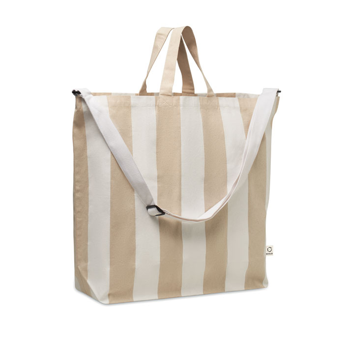 Sac de plage XL à personnaliser coton recyclé 280g LAGUNA Blanc