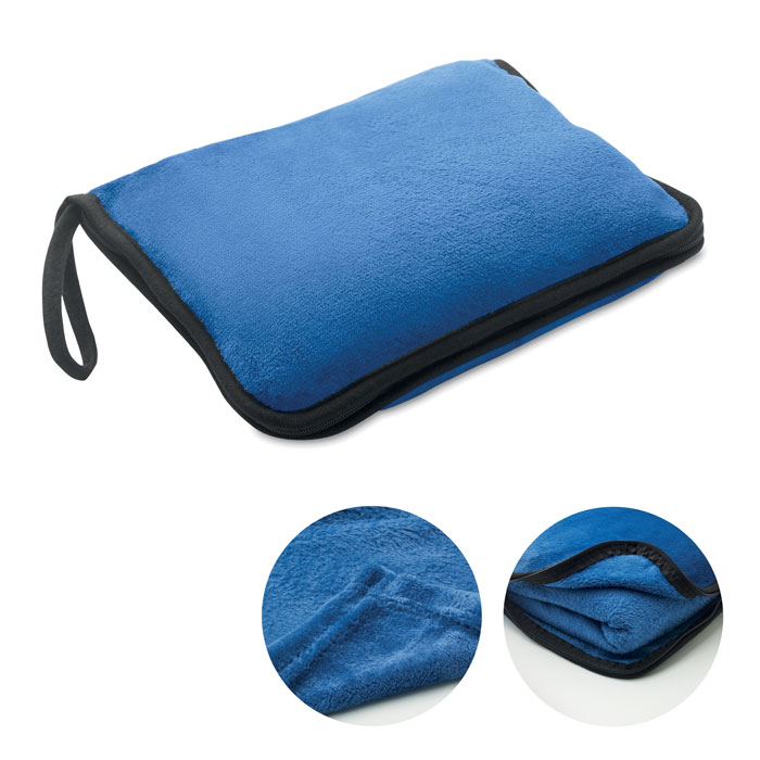 Couvertures de voyage 2en1 à personnaliser COZY Bleu