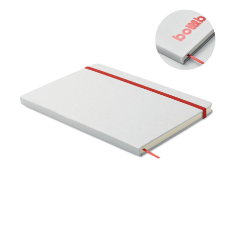 Carnet A5 coloré promotionnel recyclé ROUTE WHITE