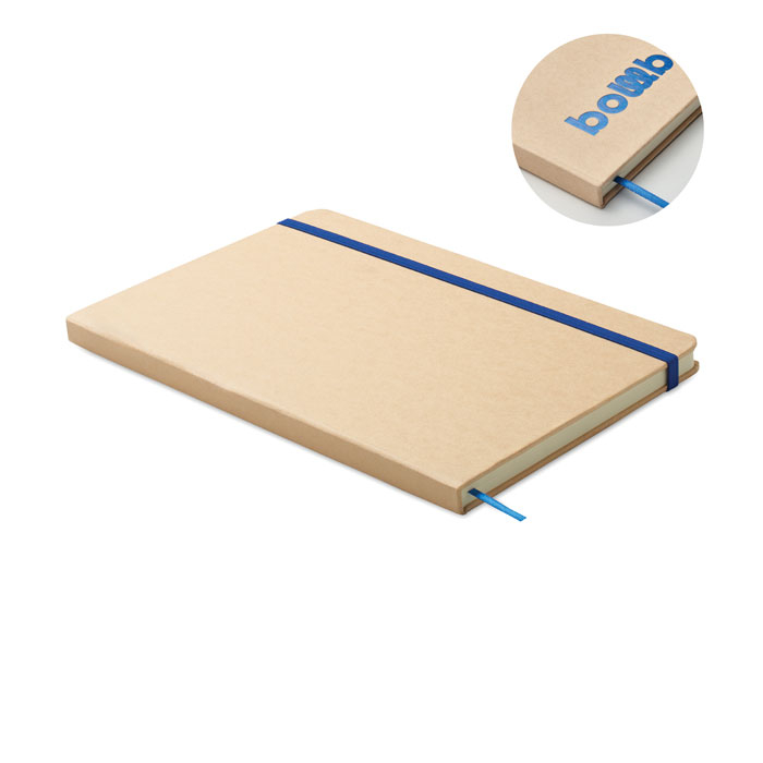 Carnet A5 publicitaire recyclé ROUTE Bleu