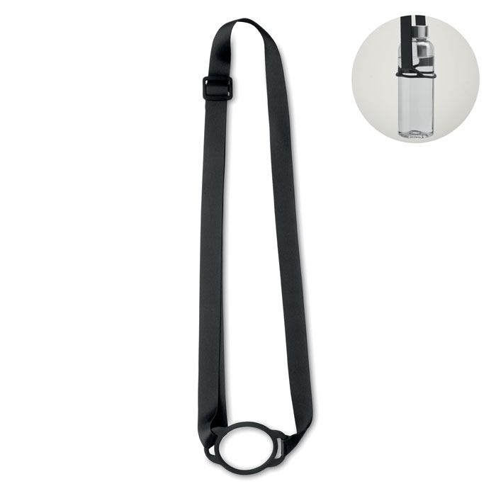 Lanyard promotionnel porte-gobelet 6cm LANCUP Noir