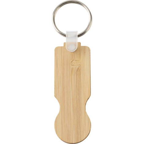Porte-clés jeton en bambou à personnaliser Ronan
