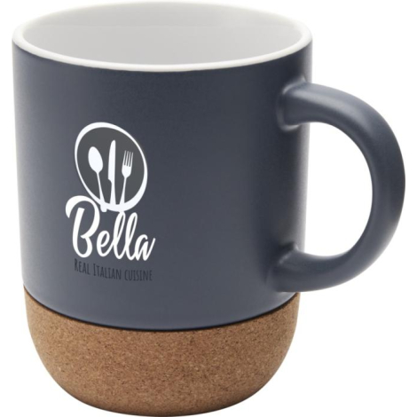 Tasse publicitaire céramique et liège 300ml finition matte Billie