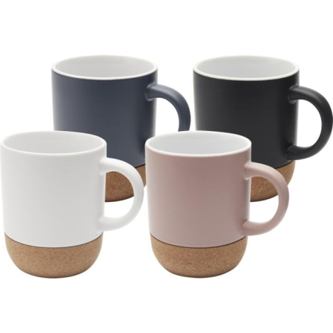 Tasse publicitaire céramique et liège 300ml finition matte Billie