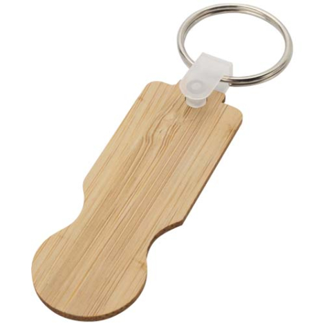 Porte-clés jeton en bambou à personnaliser Ronan