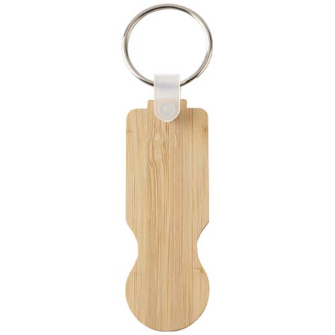 Porte-clés jeton en bambou à personnaliser Ronan