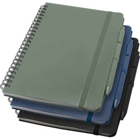 Carnet recyclé publicitaire A5 avec stylo Thalaasa