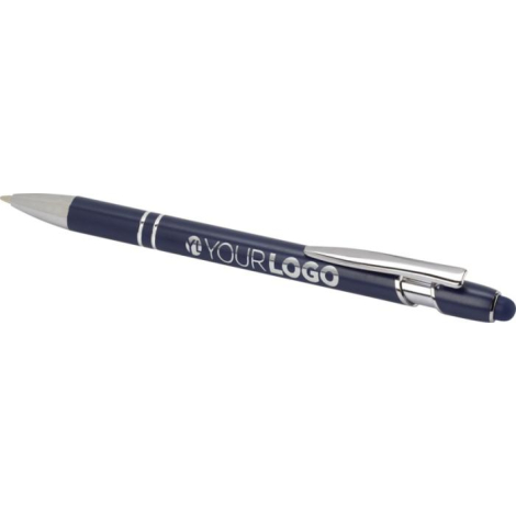 Stylo stylet promotionnel avec finition argentée Kish