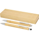 Set personnalisable stylo et porte-mine en bambou Oblys