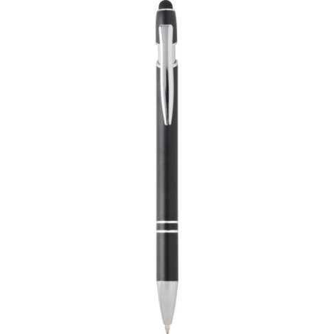 Stylo bille stylet personnalisé avec finition argentée Kish