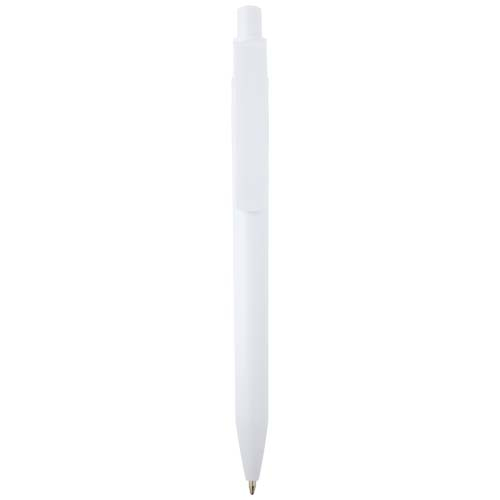 Stylo bille publicitaire en plastique recyclé Unica Blanc