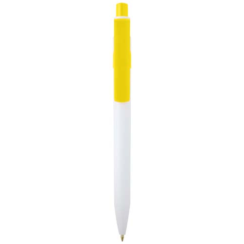 Stylo bille publicitaire en plastique recyclé Unica Jaune