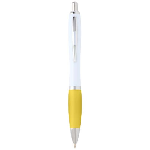 Stylo personnalisé à bille en plastique recyclé Nash Jaune