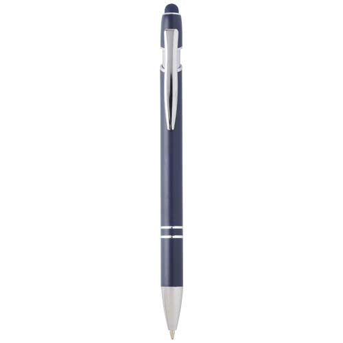Stylo stylet promotionnel avec finition argentée Kish Marine