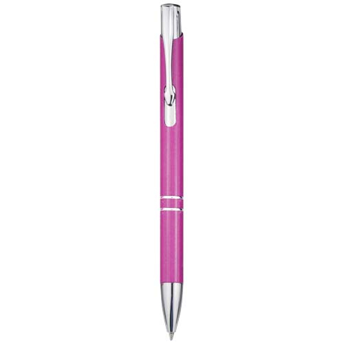 Stylo en aluminium recyclé promotionnel Moneta Magenta