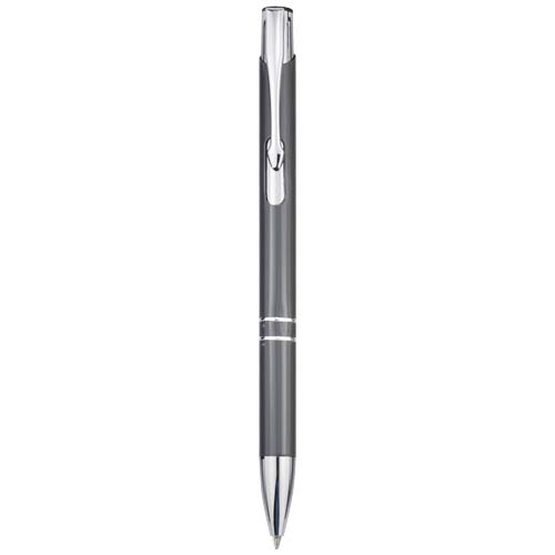 Stylo en aluminium recyclé promotionnel Moneta Gris