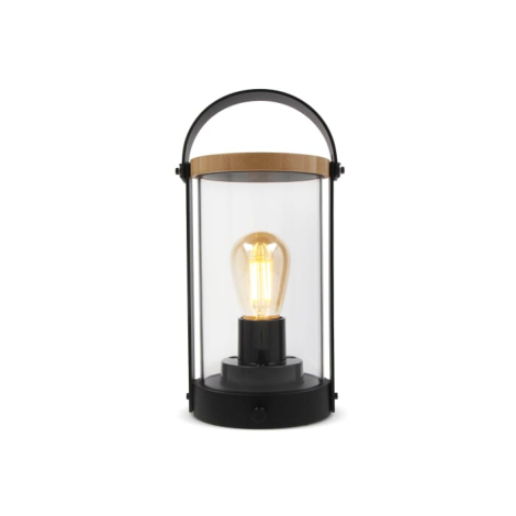 Lampe publicitaire Edison en bambou