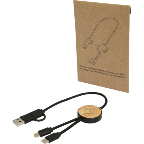 Câble de charge promotionnel recyclé 30cm Chechia