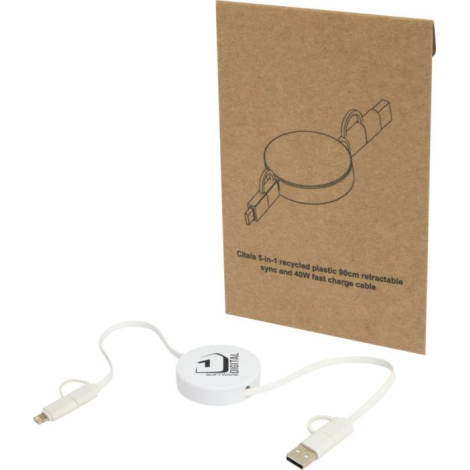 Câble promotionnel 90cm rétractable et recyclé Citala