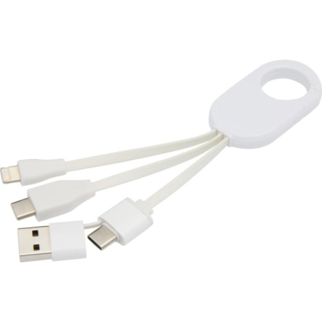 Câble de charge 4en1 à personnaliser plastique recyclé Troop