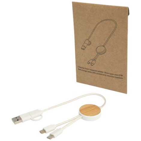 Câble de charge promotionnel recyclé 30cm Chechia
