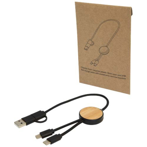 Câble de charge promotionnel recyclé 30cm Chechia