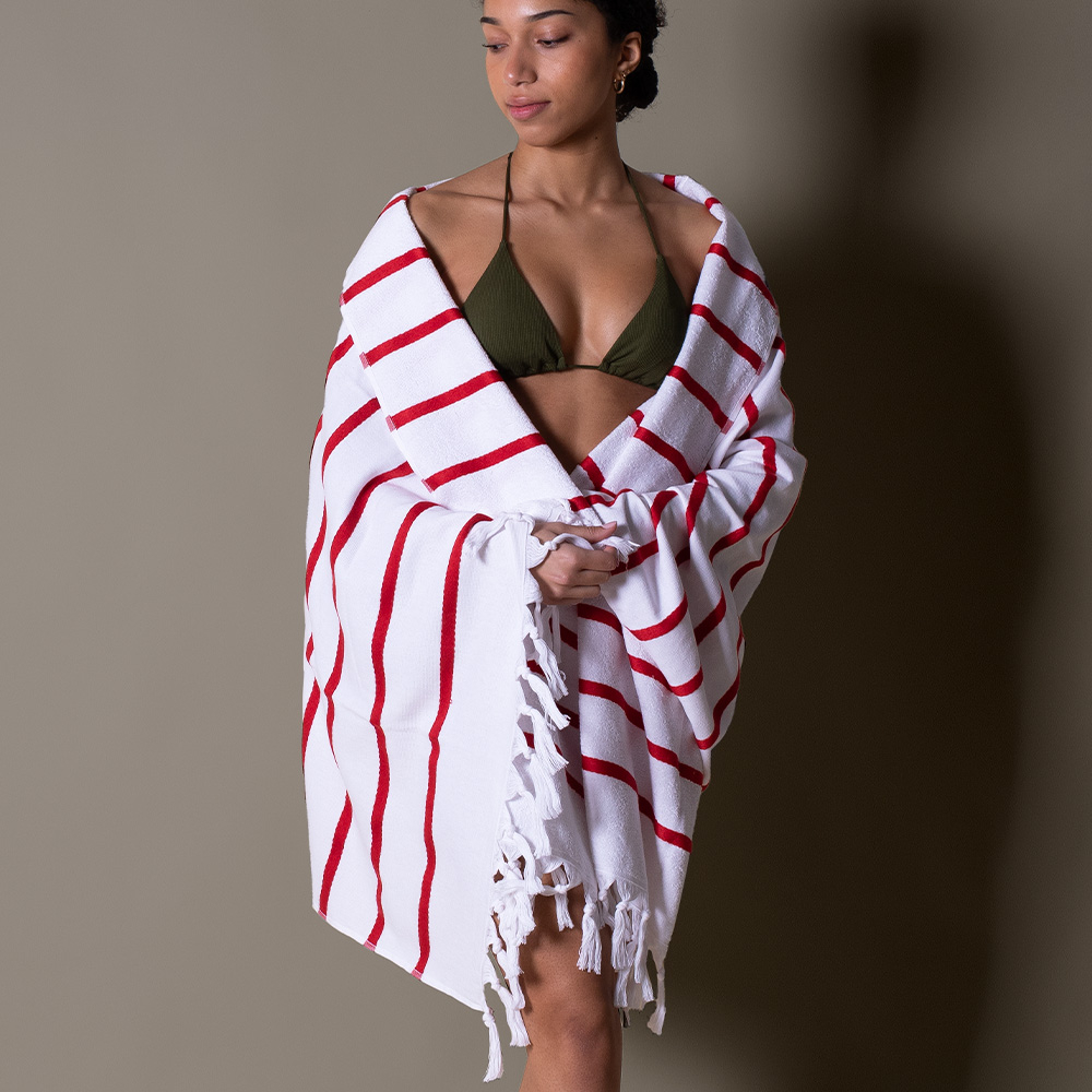 Paréo-serviette publicitaire Barbados Beige