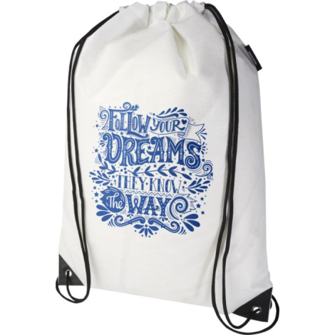 Gym-bag non tissé recyclé GRS à personnaliser 5L Evergreen