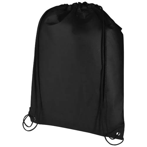 Gym-bag non tissé recyclé GRS à personnaliser 5L Evergreen Noir