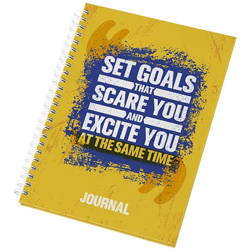 Journal de bord promotionnel A5 Desk-Mate® Blanc