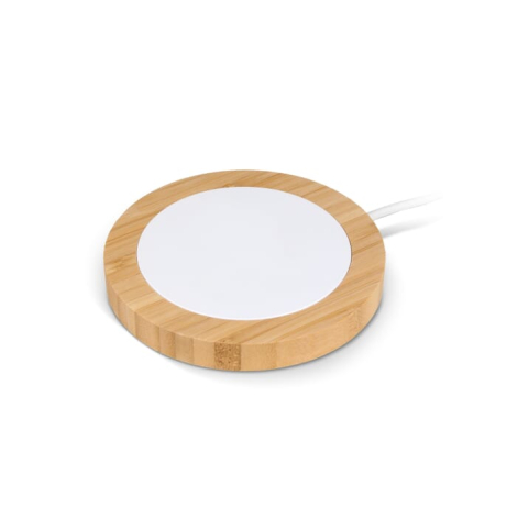 Chargeur promotionnel sans fil bambou et rABS 15W