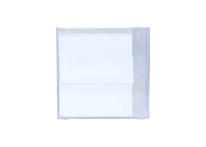 Bloc promotionnel de papier 10x10x10cm avec compartiments Transparent