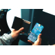 Porte cartes publicitaire avec géolocalisation recyclé Seekcard