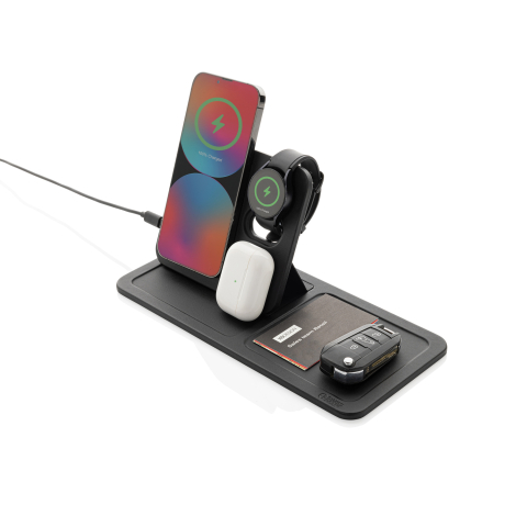 Chargeur de bureau promotionnel 3en1 recyclé Swiss Peak