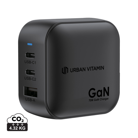 Chargeur 70W GaN recyclé à personnaliser Urban Vitamin Santa Cruz